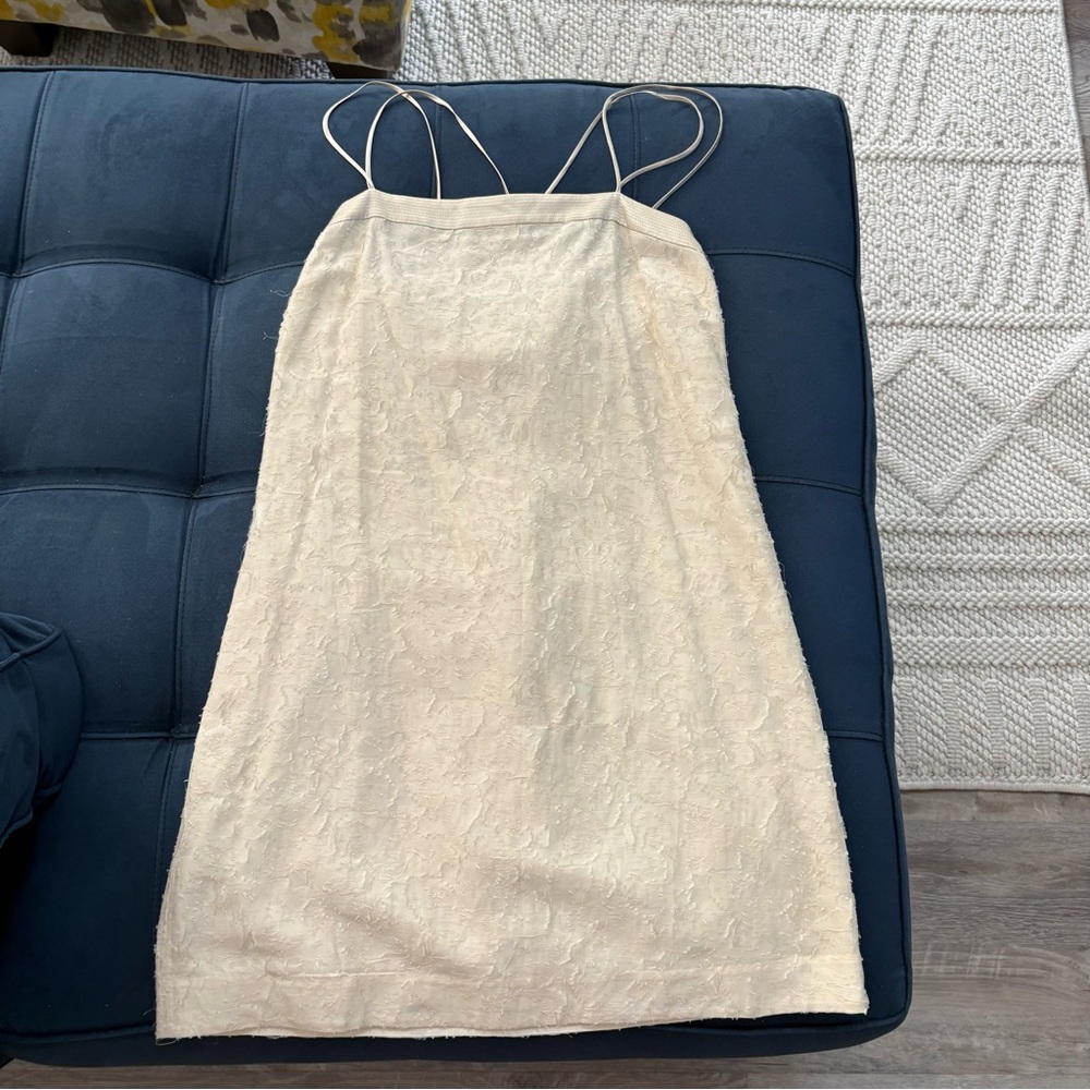 Elizabeth and James Cream Mini Dress - Picture 3 of 13